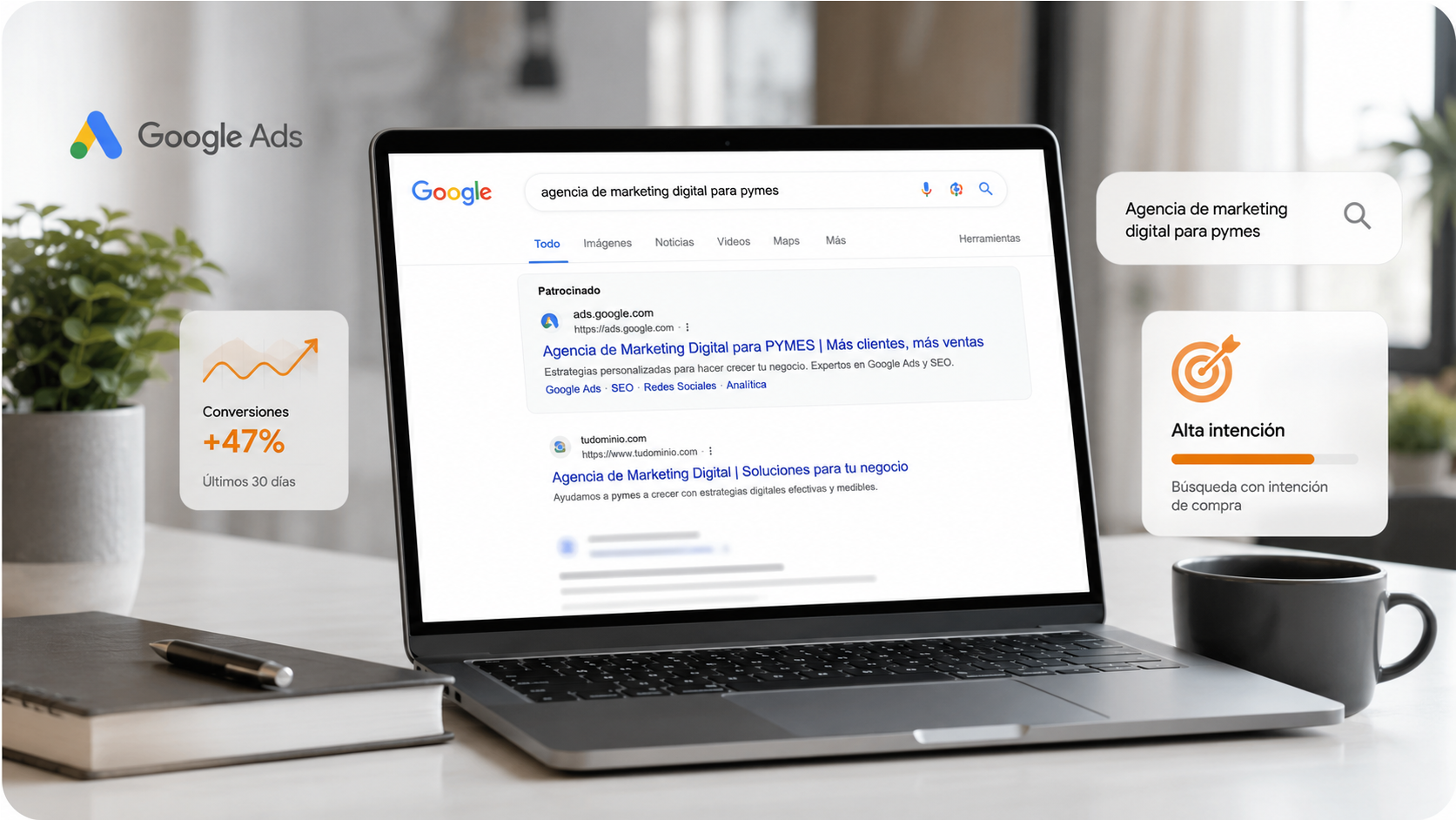 Resultado temporal de Google